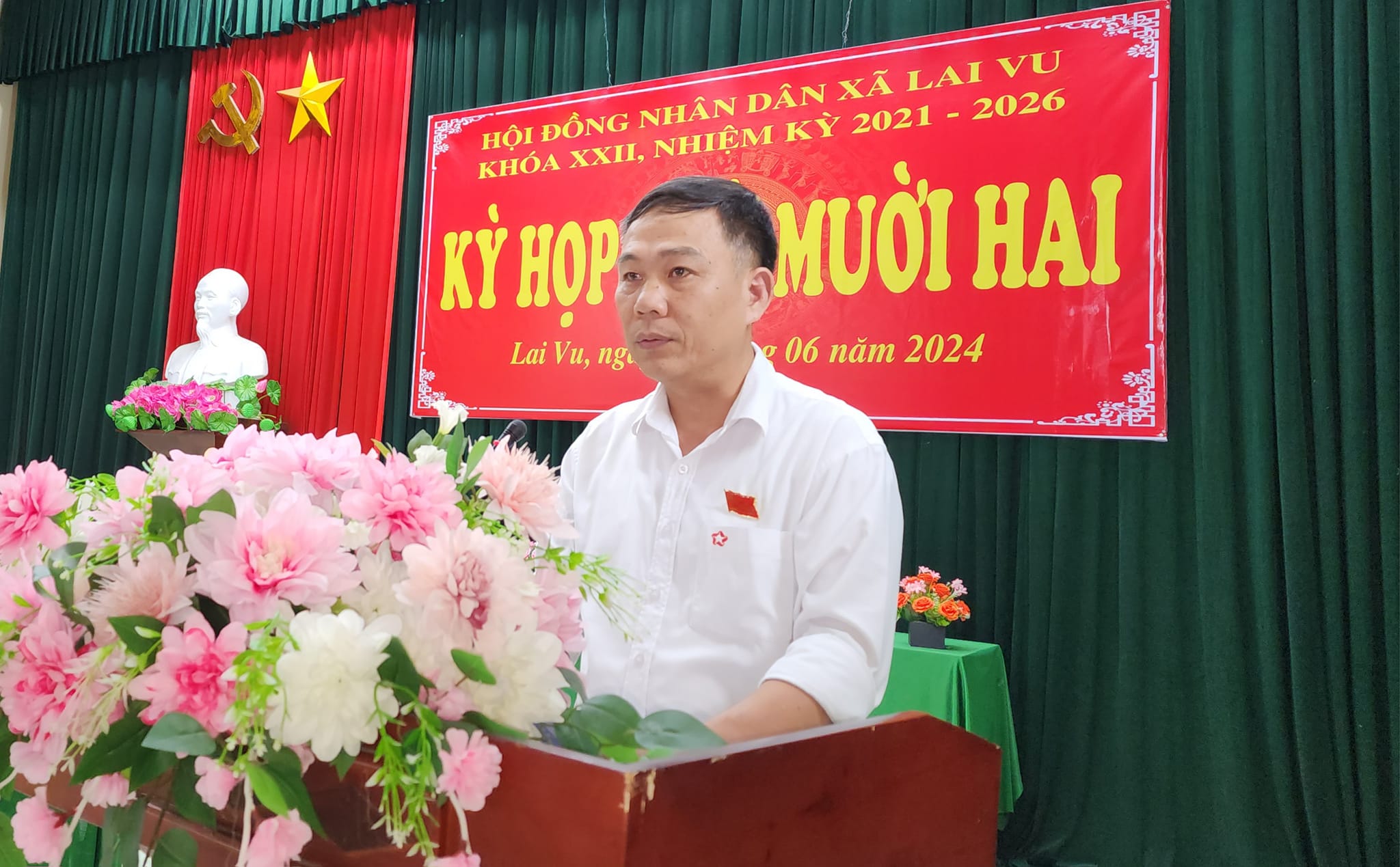 HĐND xã tổ chức Kỳ họp thứ Mười hai, kỳ họp thường lệ giữa năm 2024 HĐND xã khoá XXII, nhiệm kỳ 2021 – 2026.